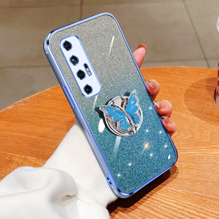 For Xiaomi Mi 10S Plated Gradient Glitter Butterfly Holder TPU Phone Case(Sierra Blue)
For Xiaomi Mi 10S Plated Gradient Glitter Butterfly Holder TPU Phone Case(Sierra Blue)