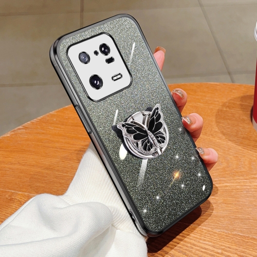 For Xiaomi 13 Pro Plated Gradient Glitter Butterfly Holder TPU Phone Case(Black)
For Xiaomi 13 Pro Plated Gradient Glitter Butterfly Holder TPU Phone Case(Black)