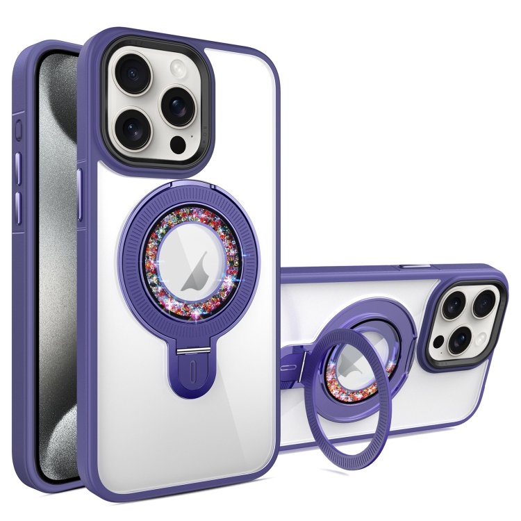 For iPhone 15 Pro Max MagSafe Flip Holder Full Coverage TPU+PC Clear Phone Case(Dark Purple)
For iPhone 15 Pro Max MagSafe Flip Holder Full Coverage TPU+PC Clear Phone Case(Dark Purple)