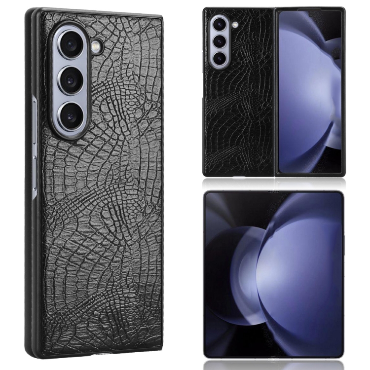 For Samsung Galaxy Z Fold6 Crocodile Texture Back Cover Phone Case(Black)
For Samsung Galaxy Z Fold6 Crocodile Texture Back Cover Phone Case(Black)