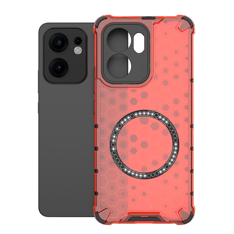 For OPPO Reno13 F 5G Global Honeycomb Magnetic Ring Shockproof Phone Case(Red)
For OPPO Reno13 F 5G Global Honeycomb Magnetic Ring Shockproof Phone Case(Red)
