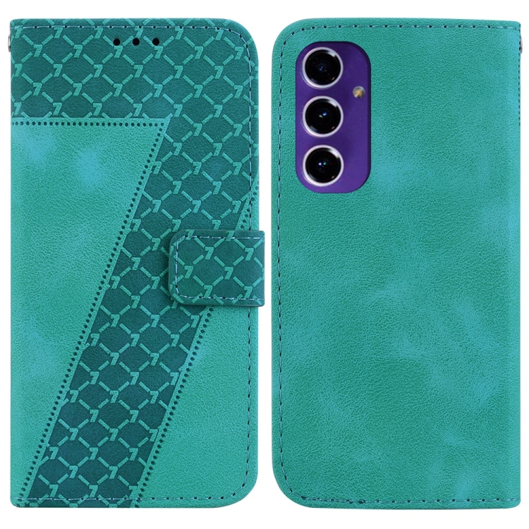 For Samsung Galaxy S24 FE 5G Seven-shaped Embossed Leather Phone Case(Green)
For Samsung Galaxy S24 FE 5G Seven-shaped Embossed Leather Phone Case(Green)