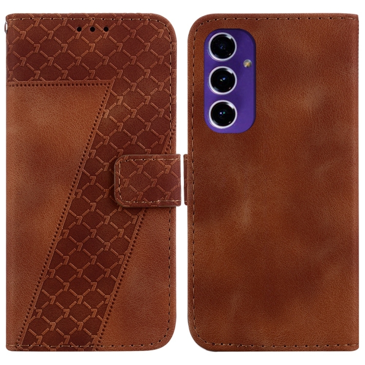 For Samsung Galaxy S24 FE 5G Seven-shaped Embossed Leather Phone Case(Brown)
For Samsung Galaxy S24 FE 5G Seven-shaped Embossed Leather Phone Case(Brown)