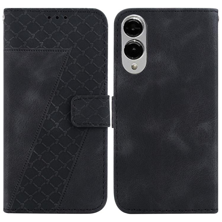 For Samsung Galaxy S25 Edge 5G Seven-shaped Embossed Leather Phone Case(Black)
For Samsung Galaxy S25 Edge 5G Seven-shaped Embossed Leather Phone Case(Black)