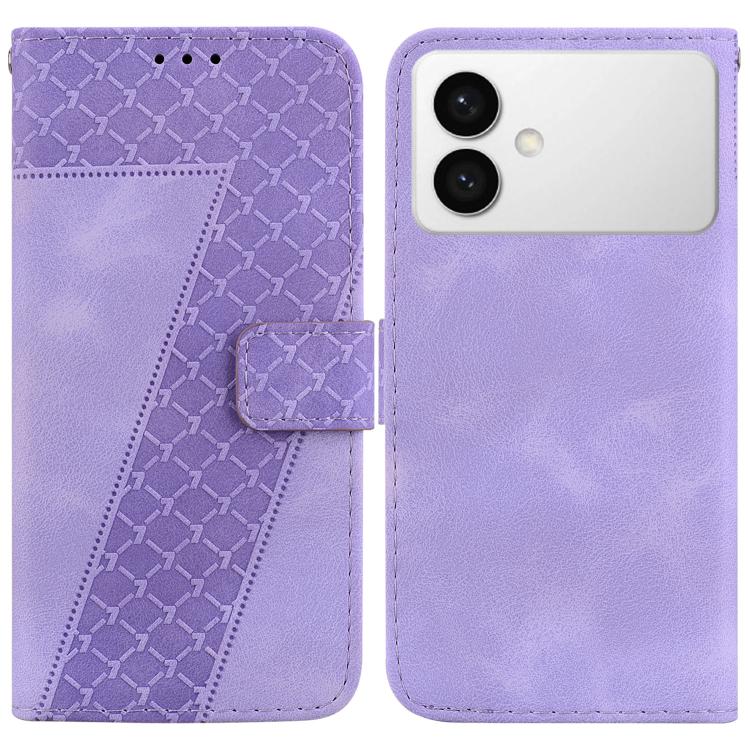 For Samsung Galaxy S26 Edge 5G Seven-shaped Embossed Leather Phone Case(Purple)
For Samsung Galaxy S26 Edge 5G Seven-shaped Embossed Leather Phone Case(Purple)