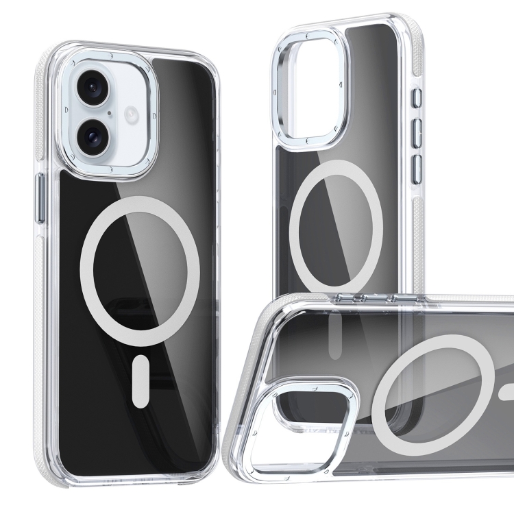 For iPhone 16 Magsafe Dual-Color Transparent Black Full Coverage Phone Case(White)
For iPhone 16 Magsafe Dual-Color Transparent Black Full Coverage Phone Case(White)