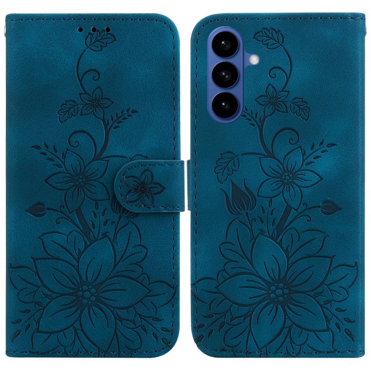 For Samsung Galaxy S26 5G Lily Embossed Leather Phone Case(Dark Blue)
For Samsung Galaxy S26 5G Lily Embossed Leather Phone Case(Dark Blue)