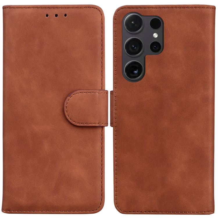 For Samsung Galaxy S25 Ultra 5G Skin Feel Pure Color Flip Leather Phone Case(Brown)
For Samsung Galaxy S25 Ultra 5G Skin Feel Pure Color Flip Leather Phone Case(Brown)