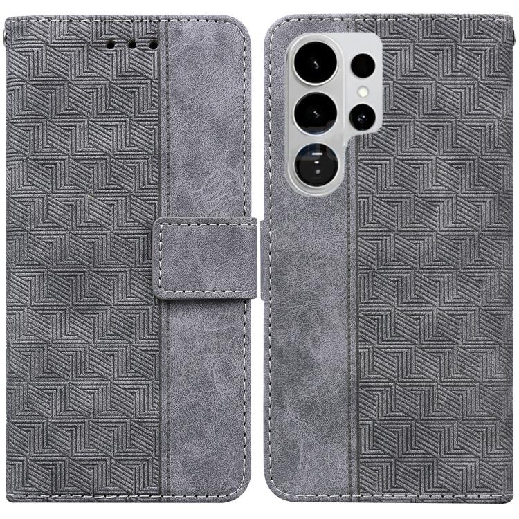For Samsung Galaxy S26 Ultra 5G Geometric Embossed Leather Phone Case(Grey)
For Samsung Galaxy S26 Ultra 5G Geometric Embossed Leather Phone Case(Grey)