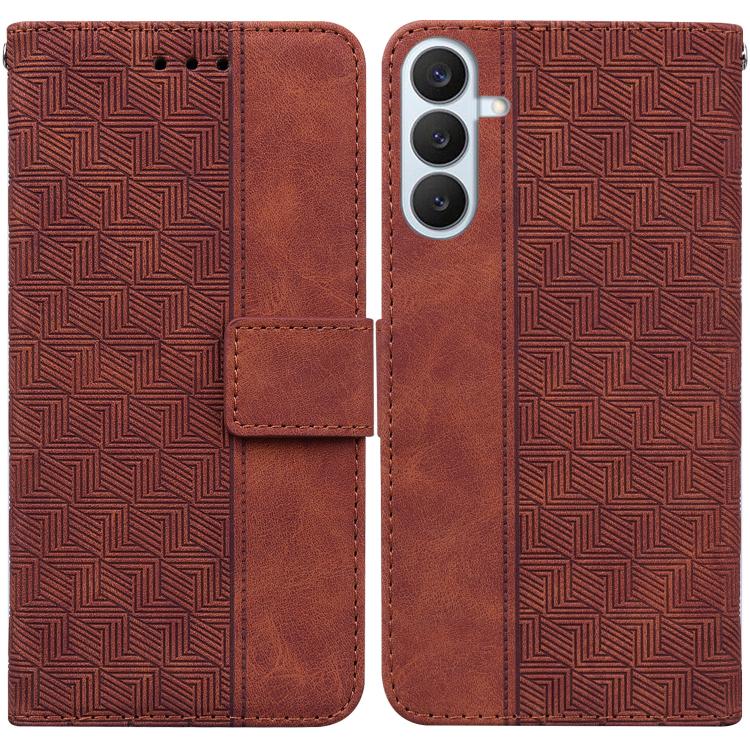 For Samsung Galaxy S26+ 5G Geometric Embossed Leather Phone Case(Brown)
For Samsung Galaxy S26+ 5G Geometric Embossed Leather Phone Case(Brown)