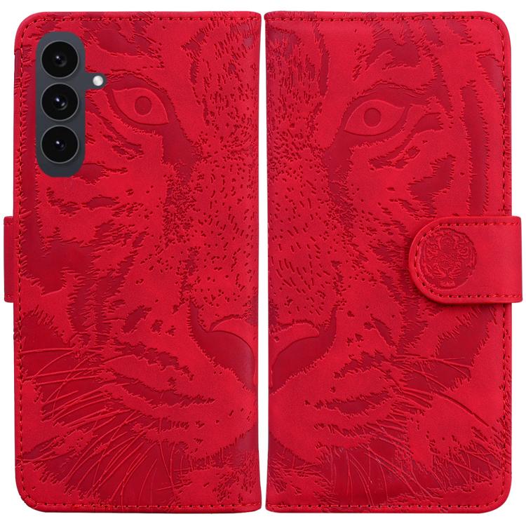 For Samsung Galaxy S25 FE 5G Tiger Embossing Pattern Flip Leather Phone Case(Red)
For Samsung Galaxy S25 FE 5G Tiger Embossing Pattern Flip Leather Phone Case(Red)