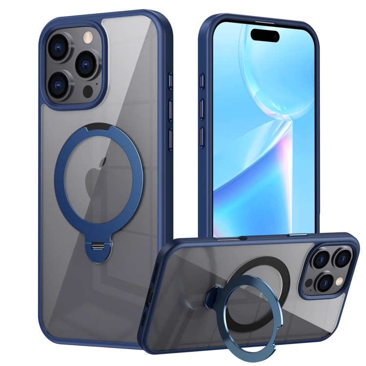 For iPhone 16 Pro Transparent MagSafe Magnetic Rotating Ring Holder Phone Case(Blue)
For iPhone 16 Pro Transparent MagSafe Magnetic Rotating Ring Holder Phone Case(Blue)