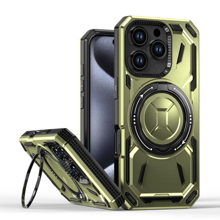 For iPhone 16 Pro Armor II Series MagSafe Magnetic Holder Phone Case(Army Green)
For iPhone 16 Pro Armor II Series MagSafe Magnetic Holder Phone Case(Army Green)