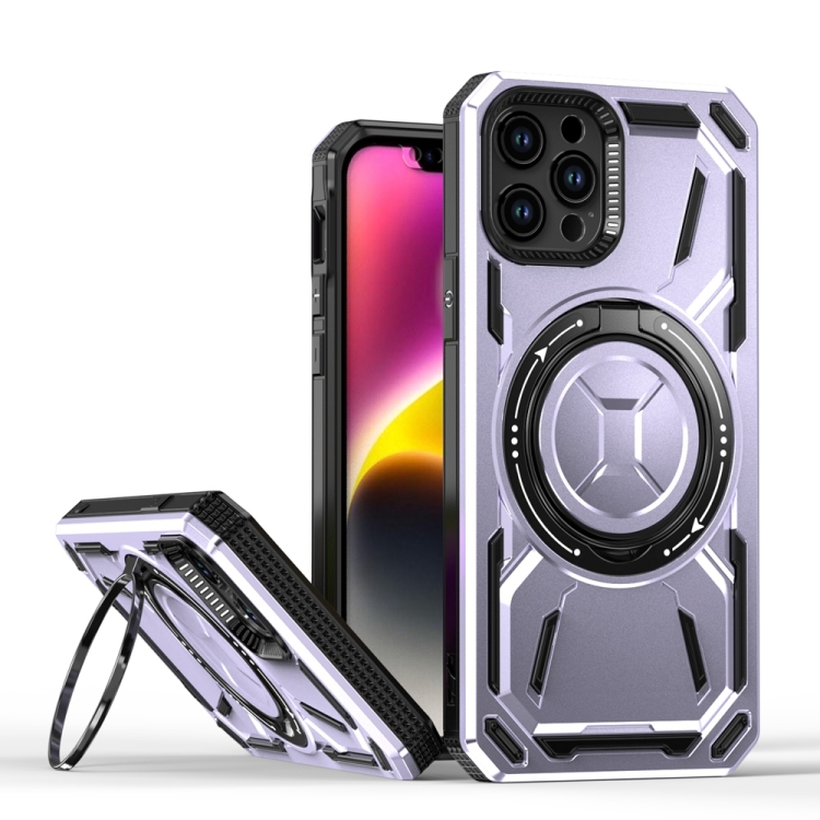 For iPhone 12 / 12 Pro Armor II Series MagSafe Magnetic Holder Phone Case(Light Purple)
For iPhone 12 / 12 Pro Armor II Series MagSafe Magnetic Holder Phone Case(Light Purple)