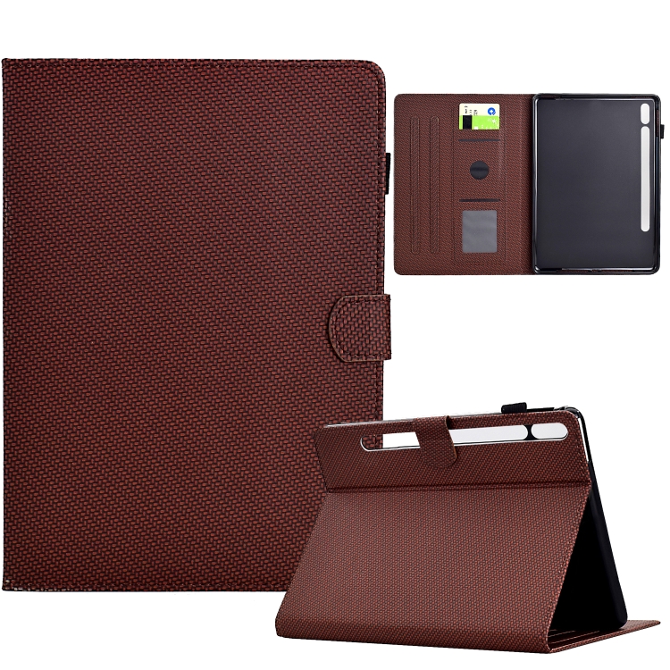 For Samsung Galaxy Tab S7 / S8 Solid Color Fiber Texture Smart Tablet Leather Case(Brown)
For Samsung Galaxy Tab S7 / S8 Solid Color Fiber Texture Smart Tablet Leather Case(Brown)