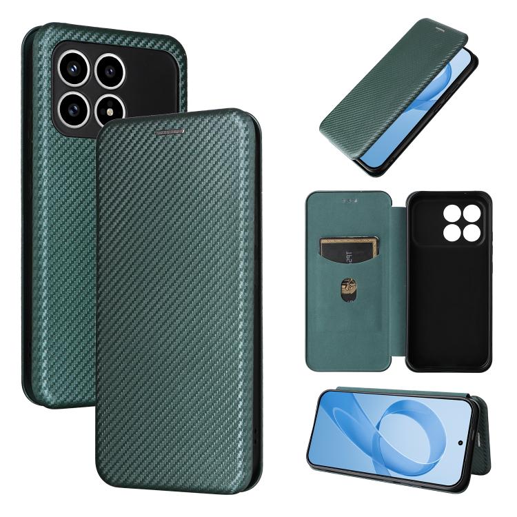 For Redmi K90 5G / Poco F8 Pro Carbon Fiber Texture Flip Leather Phone Case(Green)
For Redmi K90 5G / Poco F8 Pro Carbon Fiber Texture Flip Leather Phone Case(Green)