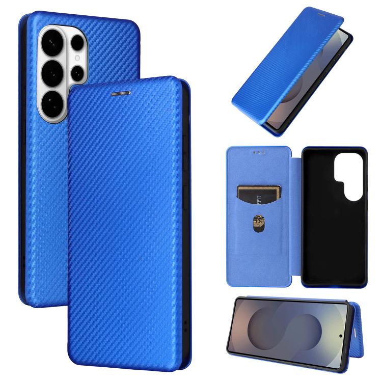 For Samsung Galaxy S26 Ultra 5G Carbon Fiber Texture Flip Leather Phone Case(Blue)
For Samsung Galaxy S26 Ultra 5G Carbon Fiber Texture Flip Leather Phone Case(Blue)