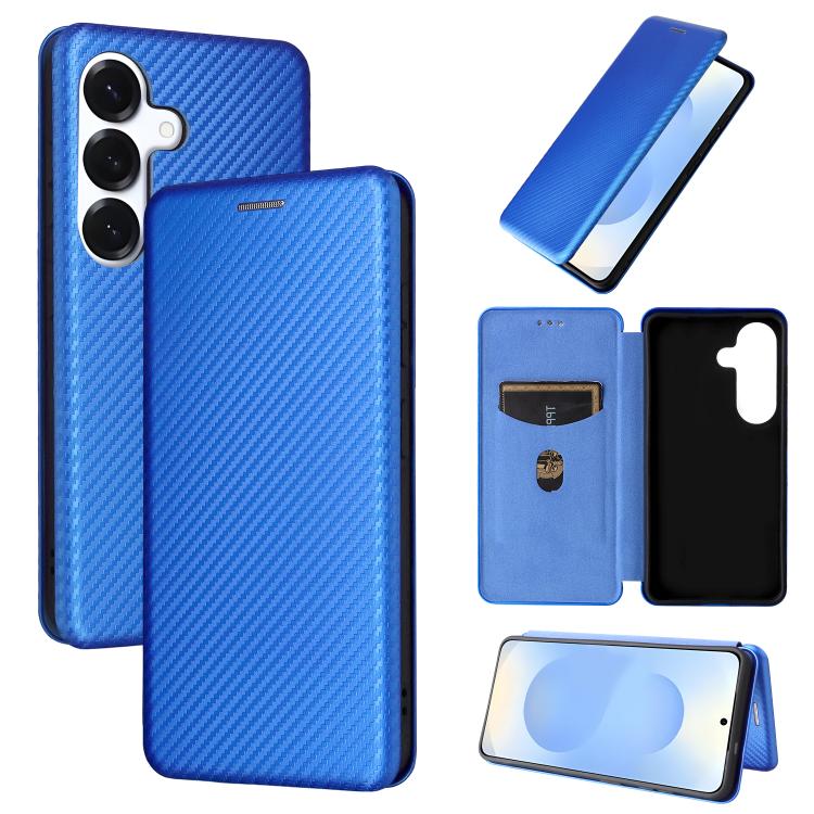 For Samsung Galaxy S26+ 5G Carbon Fiber Texture Flip Leather Phone Case(Blue)
For Samsung Galaxy S26+ 5G Carbon Fiber Texture Flip Leather Phone Case(Blue)