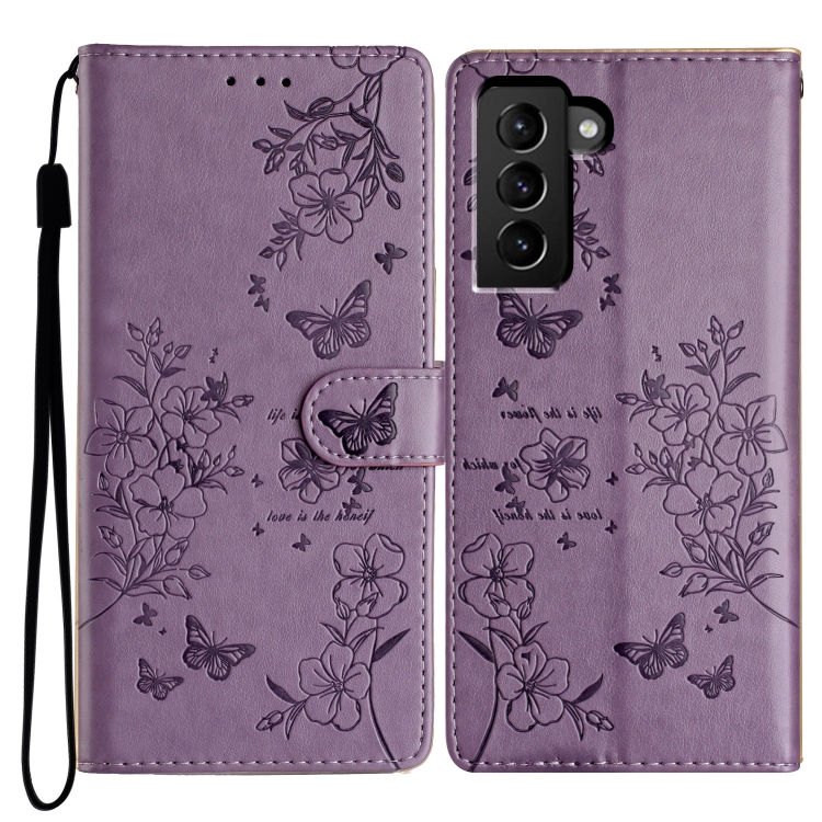 For Samsung Galaxy S22 5G Butterflies and Flowers Leather Phone Case(Purple)
For Samsung Galaxy S22 5G Butterflies and Flowers Leather Phone Case(Purple)