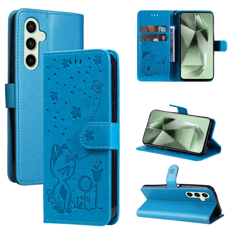 For Samsung Galaxy S24 FE 5G Cat and Bee Embossed Flip Leather Phone Case(Blue)
For Samsung Galaxy S24 FE 5G Cat and Bee Embossed Flip Leather Phone Case(Blue)