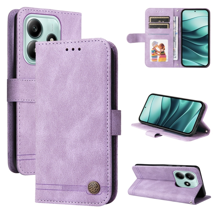 For Redmi Note 14 5G Skin Feel Life Tree Metal Button Leather Phone Case(Purple) 
For Redmi Note 14 5G Skin Feel Life Tree Metal Button Leather Phone Case(Purple)