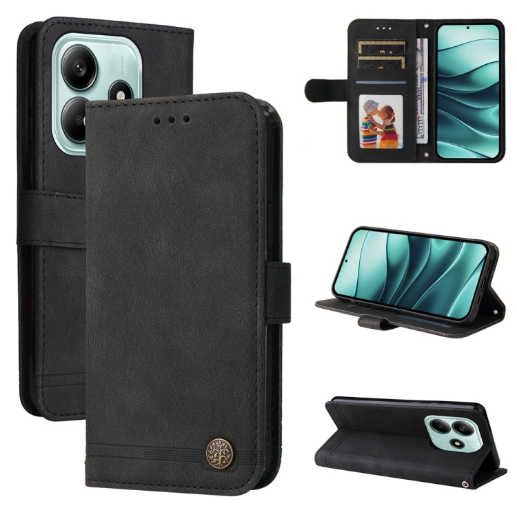 For Redmi Note 14 5G Skin Feel Life Tree Metal Button Leather Phone Case(Black)
For Redmi Note 14 5G Skin Feel Life Tree Metal Button Leather Phone Case(Black)