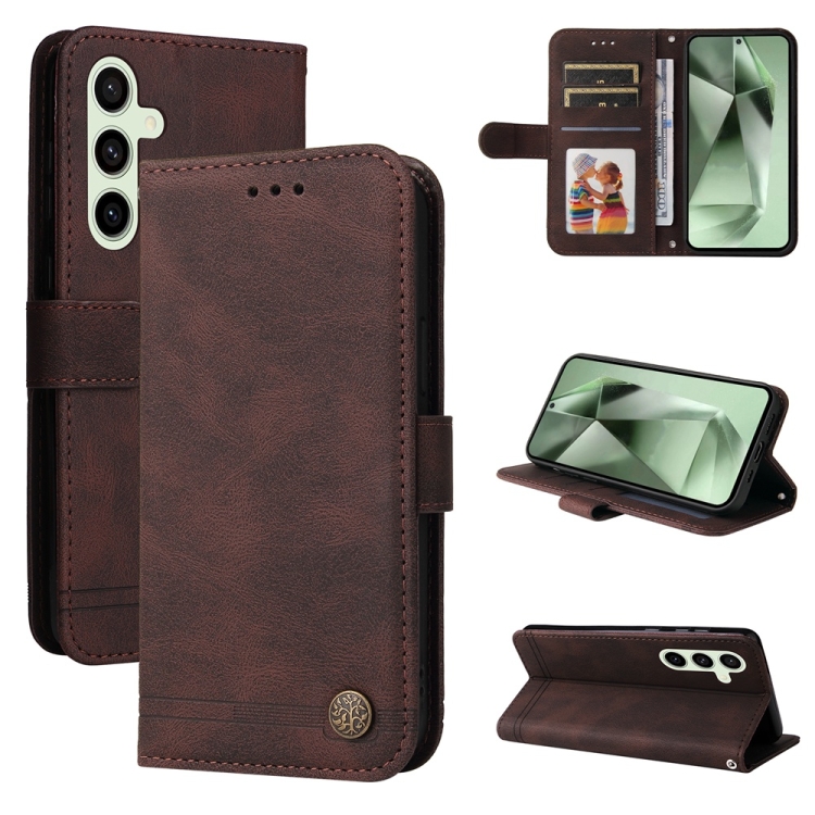 For Samsung Galaxy S24 FE 5G Skin Feel Life Tree Metal Button Leather Phone Case(Brown)
For Samsung Galaxy S24 FE 5G Skin Feel Life Tree Metal Button Leather Phone Case(Brown)