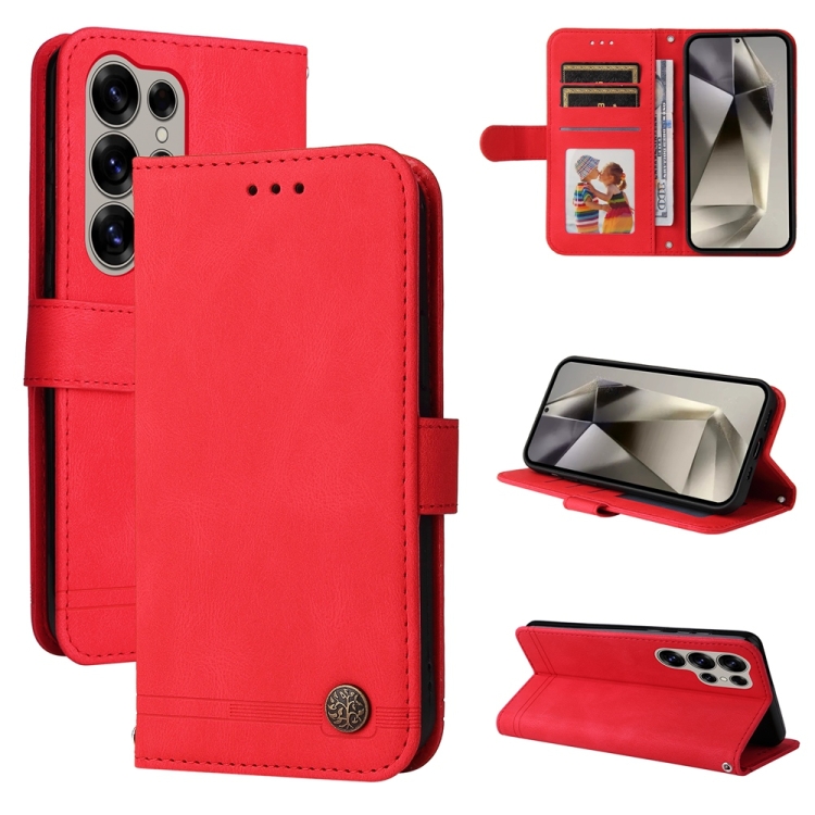 For Samsung Galaxy S25 Ultra 5G Skin Feel Life Tree Metal Button Leather Phone Case(Red)
For Samsung Galaxy S25 Ultra 5G Skin Feel Life Tree Metal Button Leather Phone Case(Red)