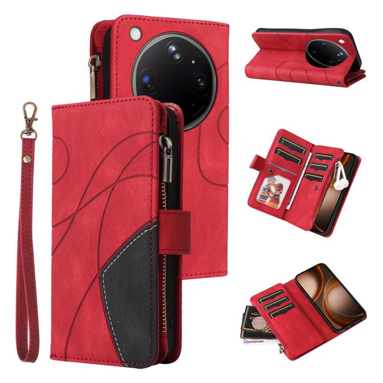 For OPPO Find X9 Ultra 5G Dual-color 9 Card Slots Zipper Wallet Leather Phone Case(Red)
For OPPO Find X9 Ultra 5G Dual-color 9 Card Slots Zipper Wallet Leather Phone Case(Red)