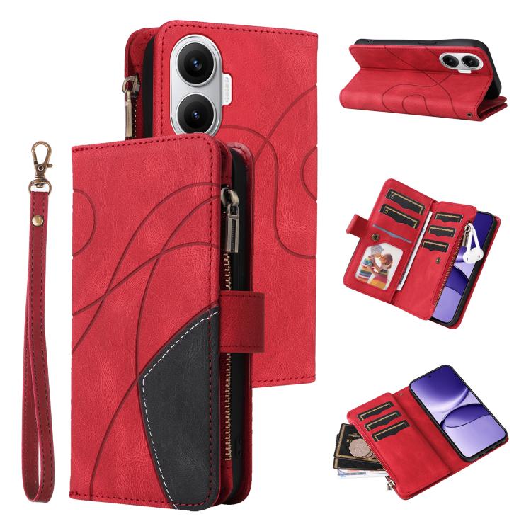 For Xiaomi Poco F7 Dual-color 9 Card Slots Zipper Wallet Leather Phone Case(Red)
For Xiaomi Poco F7 Dual-color 9 Card Slots Zipper Wallet Leather Phone Case(Red)