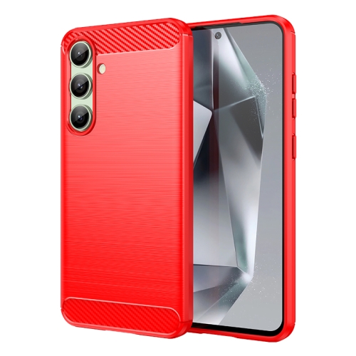 For Samsung Galaxy S24 FE 5G Carbon Fiber Brushed Texture TPU Phone Case(Red)
For Samsung Galaxy S24 FE 5G Carbon Fiber Brushed Texture TPU Phone Case(Red)
