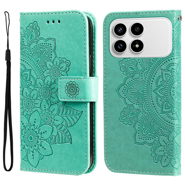 For Redmi K90 / Xiaomi Poco F8 Pro 5G Seven-petal Flowers Embossing Leather Phone Case(Green)
For Redmi K90 / Xiaomi Poco F8 Pro 5G Seven-petal Flowers Embossing Leather Phone Case(Green)