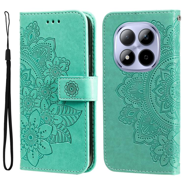 For Redmi Note 15 Pro 4G Global 163.2mm Seven-petal Flowers Embossing Leather Phone Case(Green)
For Redmi Note 15 Pro 4G Global 163.2mm Seven-petal Flowers Embossing Leather Phone Case(Green)