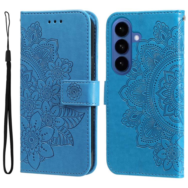 For Samsung Galaxy S26 5G Seven-petal Flowers Embossing Leather Phone Case(Blue)
For Samsung Galaxy S26 5G Seven-petal Flowers Embossing Leather Phone Case(Blue)