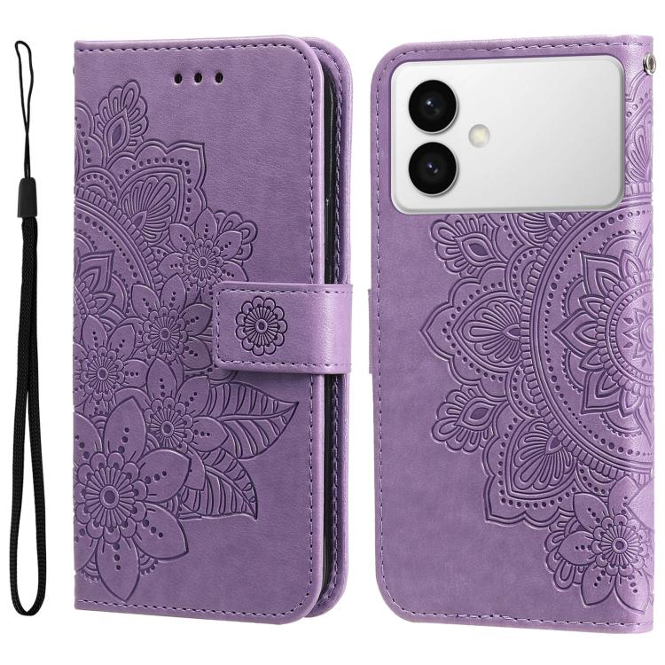 For Samsung Galaxy S26 Edge 5G Seven-petal Flowers Embossing Leather Phone Case(Light Purple)
For Samsung Galaxy S26 Edge 5G Seven-petal Flowers Embossing Leather Phone Case(Light Purple)