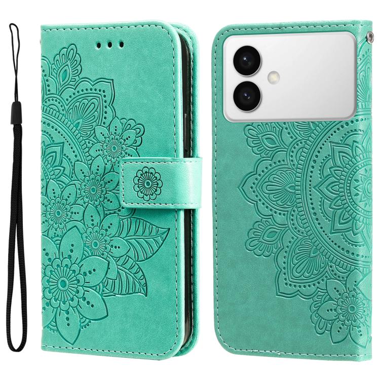 For Samsung Galaxy S26 Edge 5G Seven-petal Flowers Embossing Leather Phone Case(Green)
For Samsung Galaxy S26 Edge 5G Seven-petal Flowers Embossing Leather Phone Case(Green)