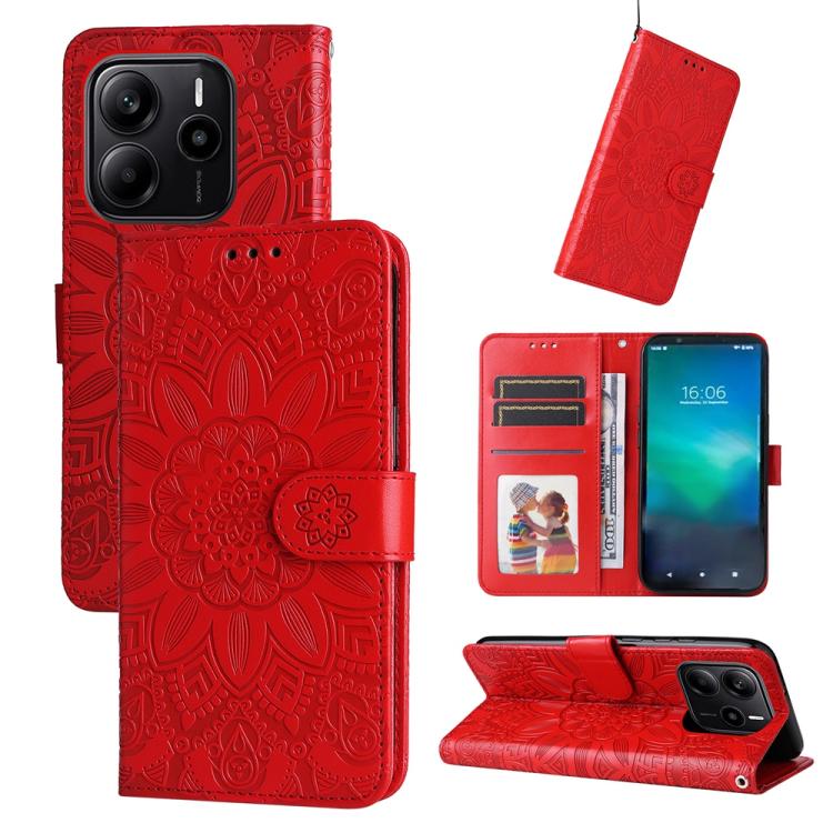 For Redmi Note 14 4G 163.25mm Global Embossed Sunflower Leather Phone Case(Red)
For Redmi Note 14 4G 163.25mm Global Embossed Sunflower Leather Phone Case(Red)