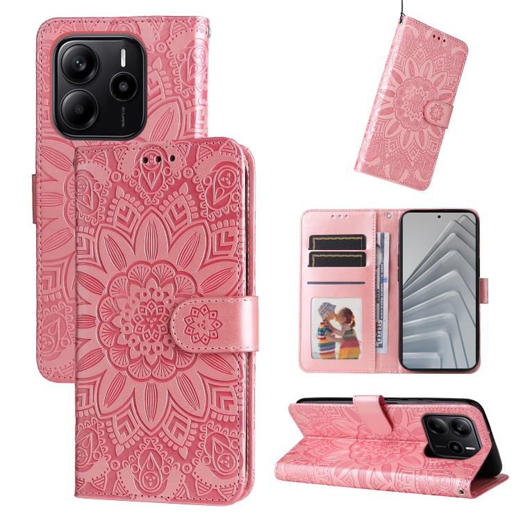 For Redmi Note 14 4G 164.84mm Embossed Sunflower Leather Phone Case(Rose Gold)
For Redmi Note 14 4G 164.84mm Embossed Sunflower Leather Phone Case(Rose Gold)