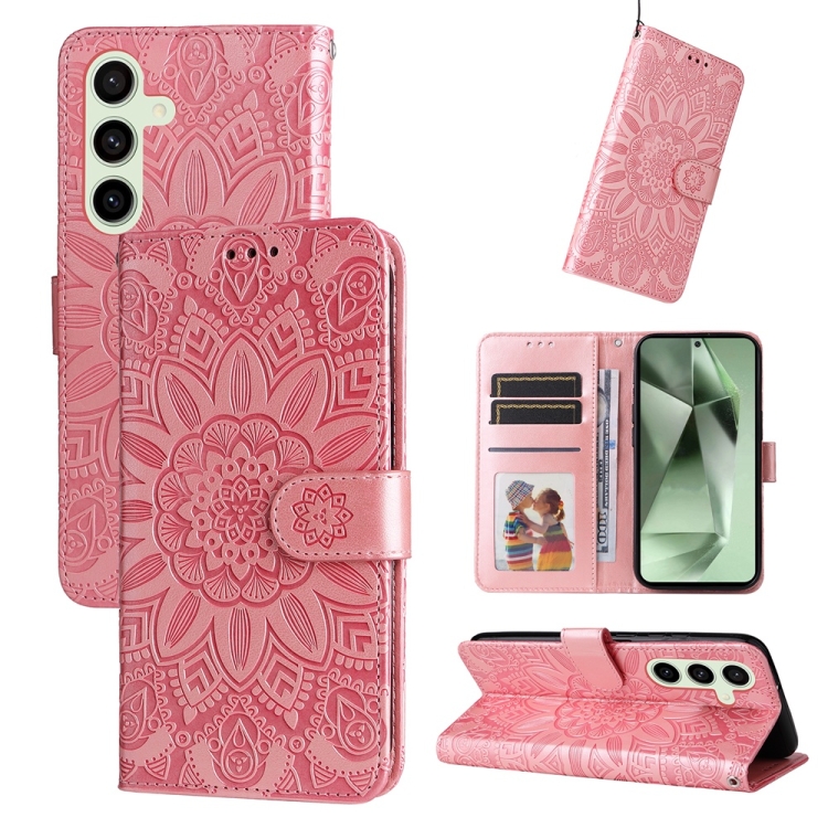 For Samsung Galaxy S24 FE 5G Embossed Sunflower Leather Phone Case(Rose Gold)
For Samsung Galaxy S24 FE 5G Embossed Sunflower Leather Phone Case(Rose Gold)