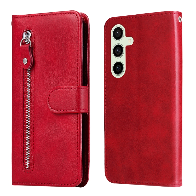 For Samsung Galaxy S24 FE 5G Fashion Calf Texture Zipper Leather Phone Case(Red)
For Samsung Galaxy S24 FE 5G Fashion Calf Texture Zipper Leather Phone Case(Red)