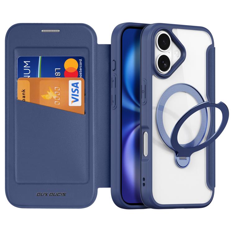 For iPhone 17 DUX DUCIS Skin X Pro Series MagSafe Ring Holder Leather Phone Case(Blue)
For iPhone 17 DUX DUCIS Skin X Pro Series MagSafe Ring Holder Leather Phone Case(Blue)