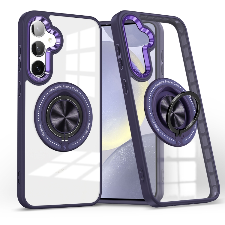 For Samsung Galaxy S24+ 5G Magnetic Rotating Ring Holder Phone Case(Dark Purple)
For Samsung Galaxy S24+ 5G Magnetic Rotating Ring Holder Phone Case(Dark Purple)