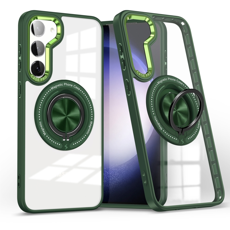 For Samsung Galaxy S23+ 5G Magnetic Rotating Ring Holder Phone Case(Dark Green)
For Samsung Galaxy S23+ 5G Magnetic Rotating Ring Holder Phone Case(Dark Green)