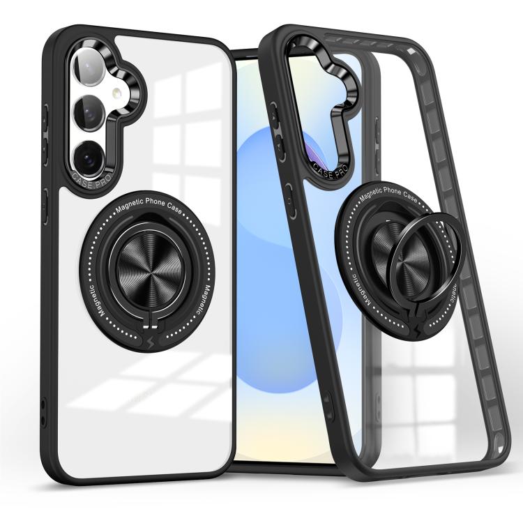For Samsung Galaxy S25+ 5G Magnetic Rotating Ring Holder Phone Case(Black)
For Samsung Galaxy S25+ 5G Magnetic Rotating Ring Holder Phone Case(Black)