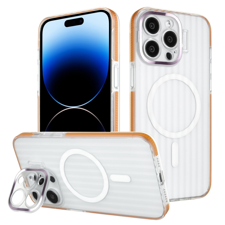 For iPhone 14 Pro Max Color Edge Lens Holder MagSafe Magnetic Phone Case(Orange)
For iPhone 14 Pro Max Color Edge Lens Holder MagSafe Magnetic Phone Case(Orange)