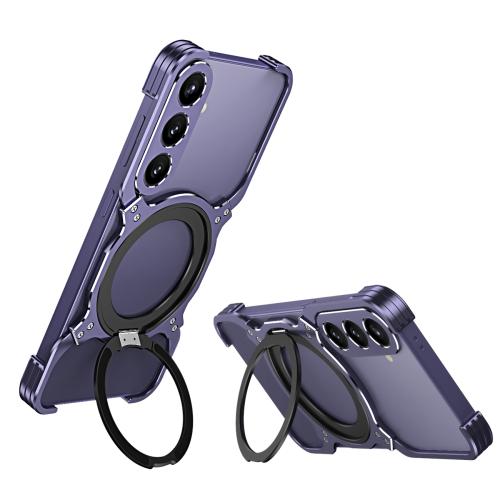 For Samsung Galaxy S24+ 5G Mechanical Arm Borderless MagSafe Holder Metal Phone Case(Purple Silver)
For Samsung Galaxy S24+ 5G Mechanical Arm Borderless MagSafe Holder Metal Phone Case(Purple Silver)