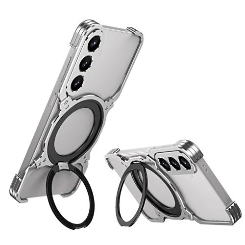 For Samsung Galaxy S25+ 5G Mechanical Arm Borderless MagSafe Holder Metal Phone Case(Grey Silver)
For Samsung Galaxy S25+ 5G Mechanical Arm Borderless MagSafe Holder Metal Phone Case(Grey Silver)