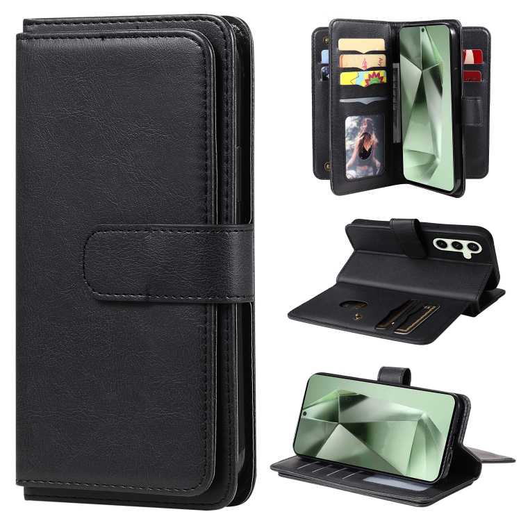 For Galaxy S24 FE 5G Multi-Function Wallet 10 Card Slots Leather Phone Case(Black)
For Galaxy S24 FE 5G Multi-Function Wallet 10 Card Slots Leather Phone Case(Black)