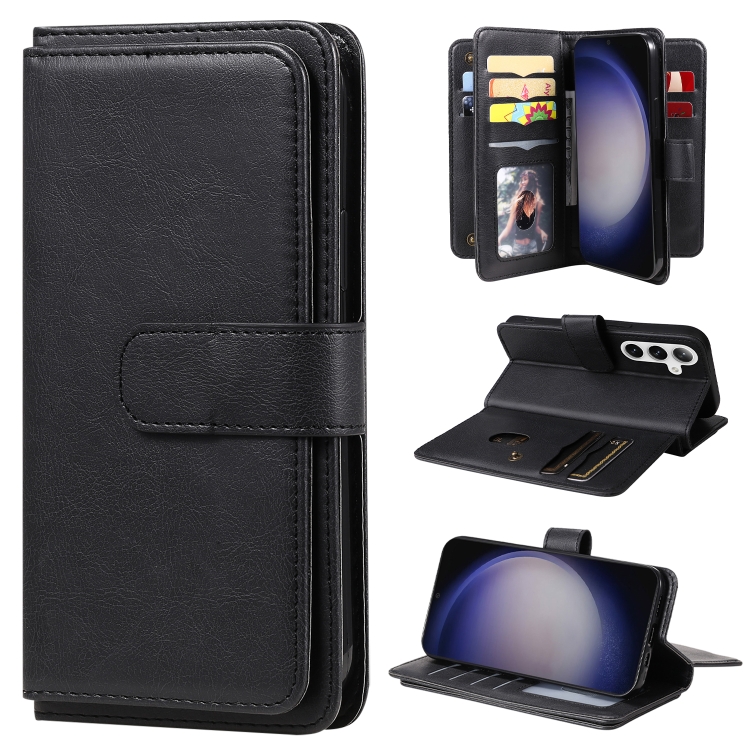 For Samsung Galaxy S25+ / S24+ 5G Multi-Function Wallet 10 Card Slots Leather Phone Case(Black)
For Samsung Galaxy S25+ / S24+ 5G Multi-Function Wallet 10 Card Slots Leather Phone Case(Black)