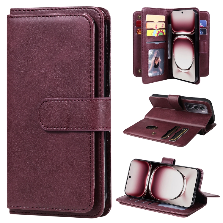 For OPPO Reno12 Pro Global Multi-Function Wallet 10 Card Slots Leather Phone Case(Claret)
For OPPO Reno12 Pro Global Multi-Function Wallet 10 Card Slots Leather Phone Case(Claret)